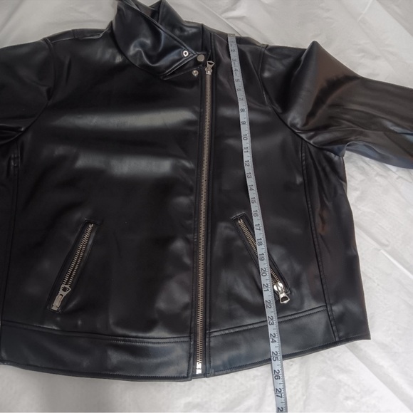 Torrid Asymmetrical Black Faux Leather Moto Jacket - Picture 11 of 12